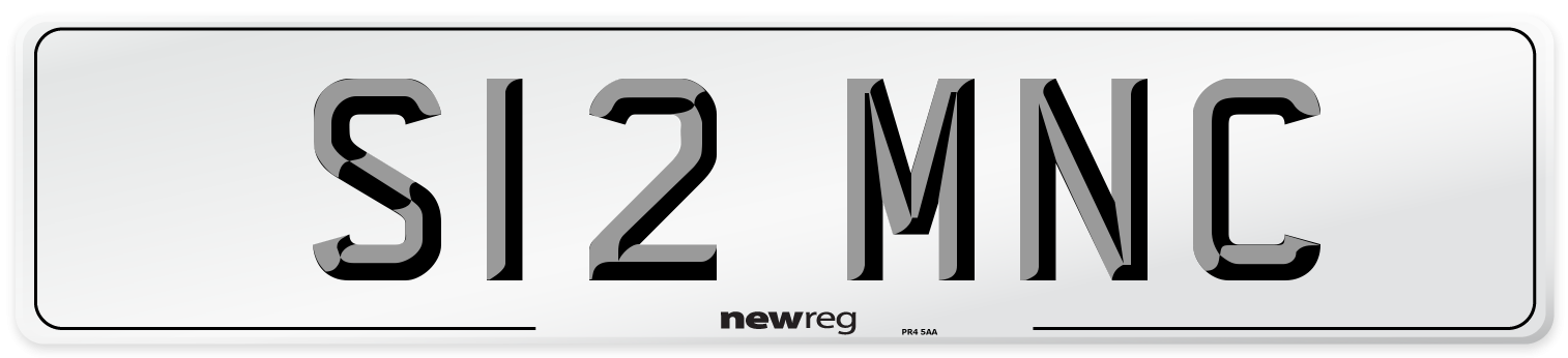 S12 MNC Number Plate from New Reg